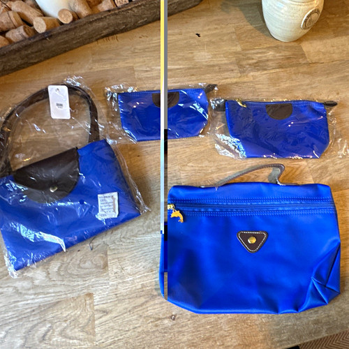 Women blue nylon zip - blue,