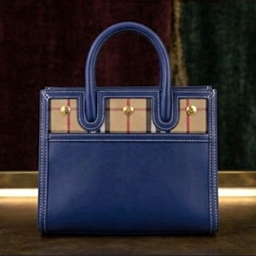 Elegant navy blue tote handbag - elegant,