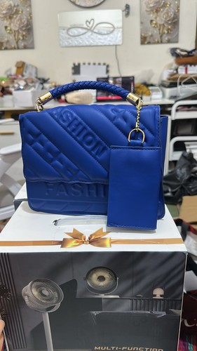 Women blue handbag with - handbag,