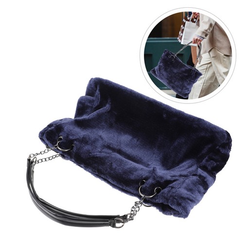 Plush single shoulder - plush, bag